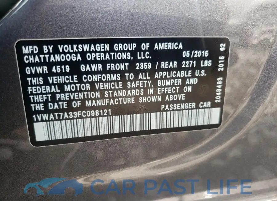 1VWAT7A33FC098121# 12