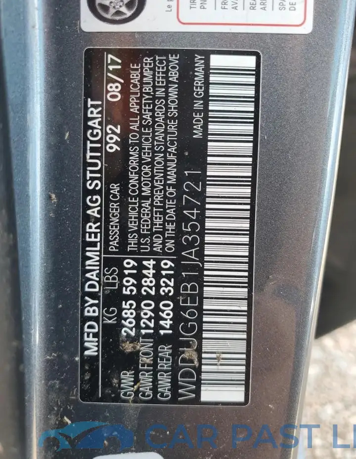 WDDUG6EB1JA354721# 10