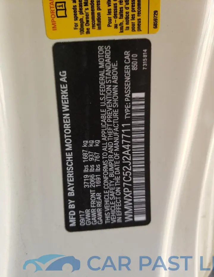 WMWXP7C52J2A47711# 12