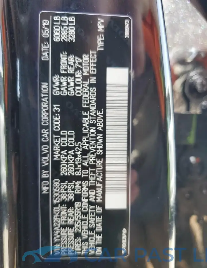 YV4A22PK0L1530580# 13