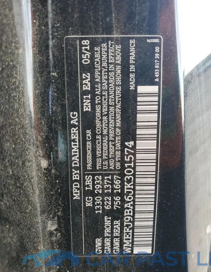 WMEFJ9BA6JK301574# 12
