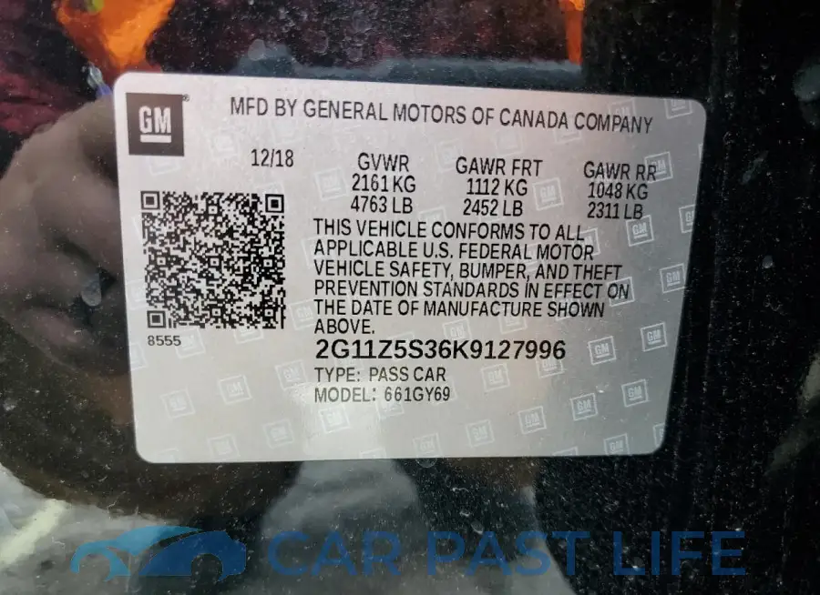 2G11Z5S36K9127996# 12
