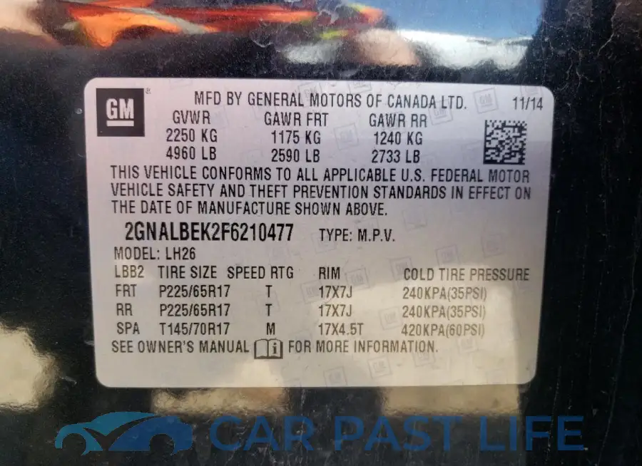 2GNALBEK2F6210477# 12