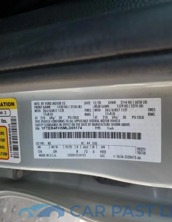 1FTER4FH5MLD05174# 13