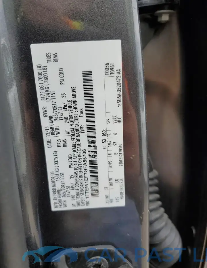 1FTEW1EF7GFA85708# 12