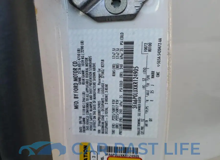 3FA6P0LUXKR124905# 13