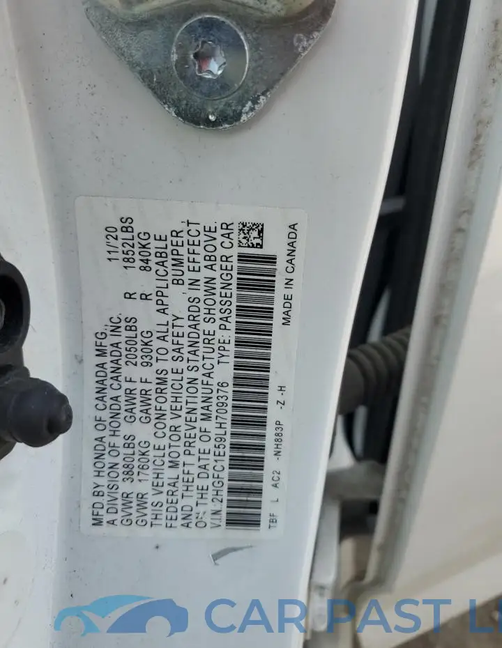 2HGFC1E59LH709376# 12