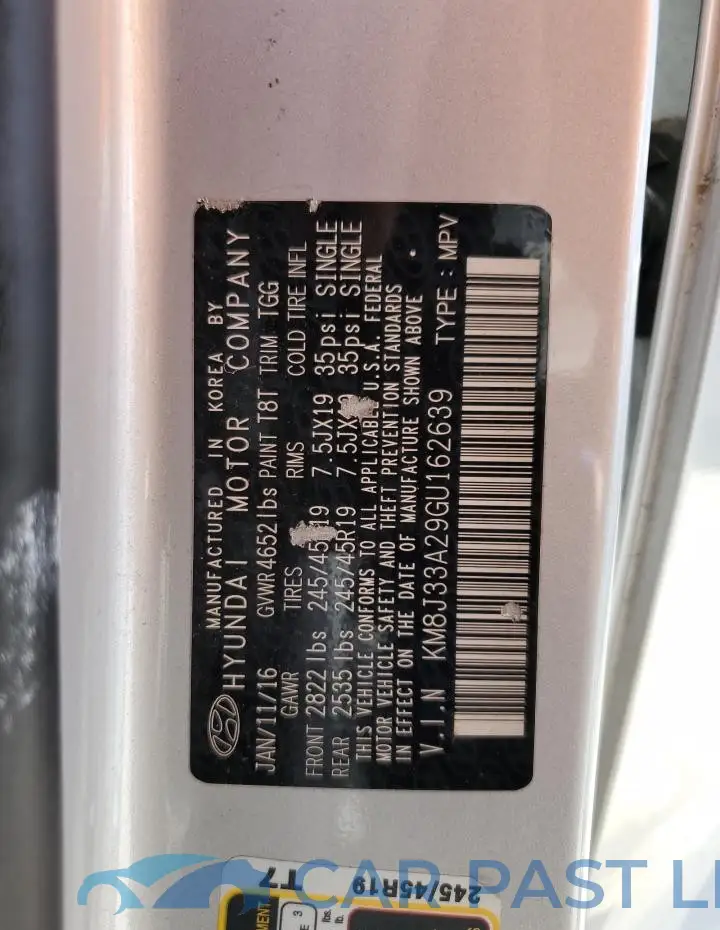 KM8J33A29GU162639# 13