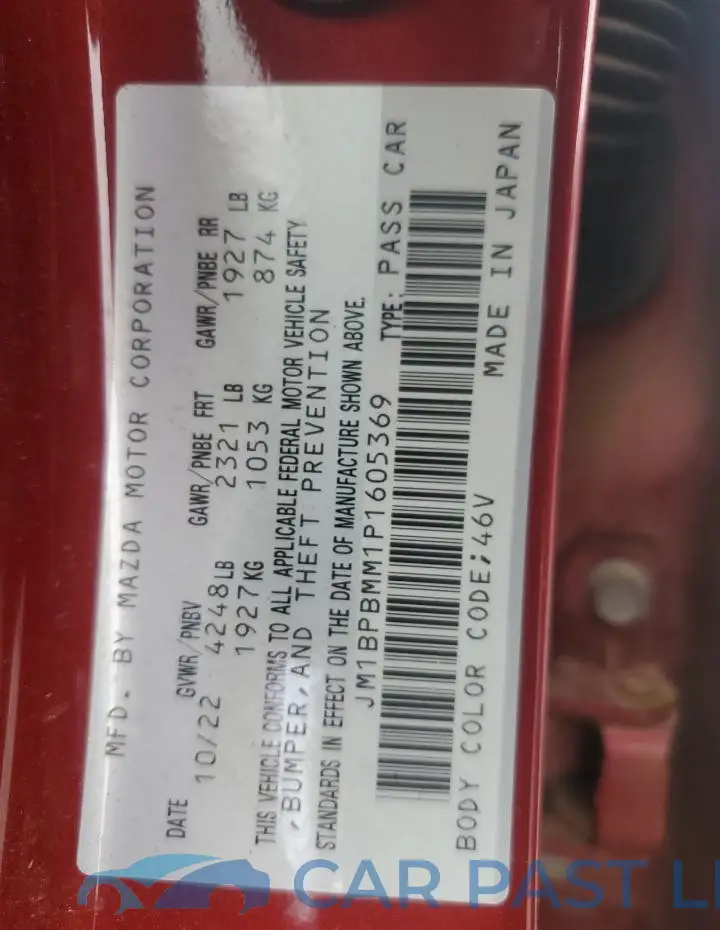 JM1BPBMM1P1605369# 13