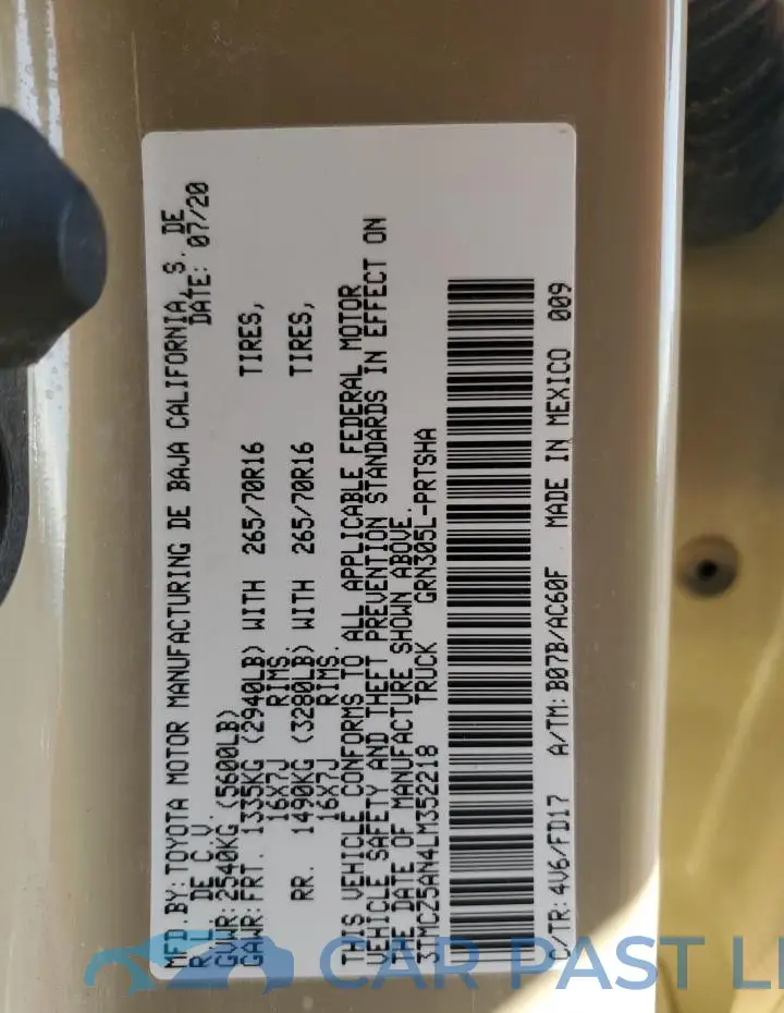 3TMCZ5AN4LM352218# 13