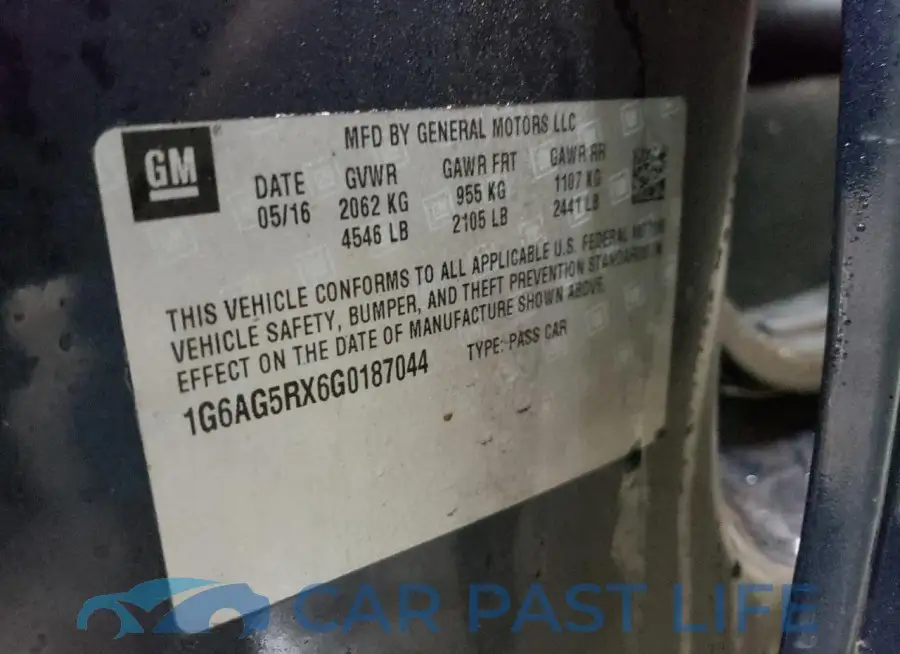 1G6AG5RX6G0187044# 12