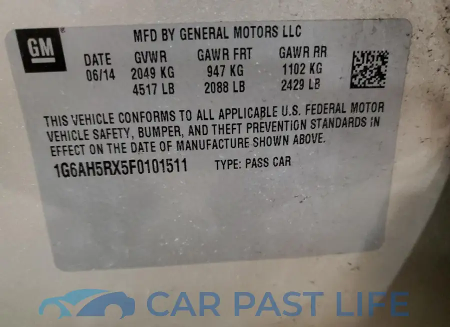 1G6AH5RX5F0101511# 12
