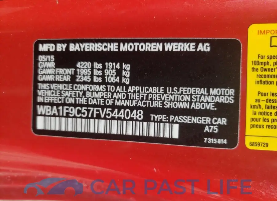 WBA1F9C57FV544048# 12