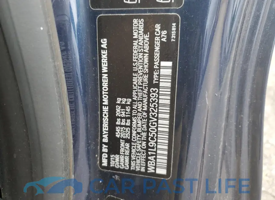 WBA1L9C50GV325393# 12