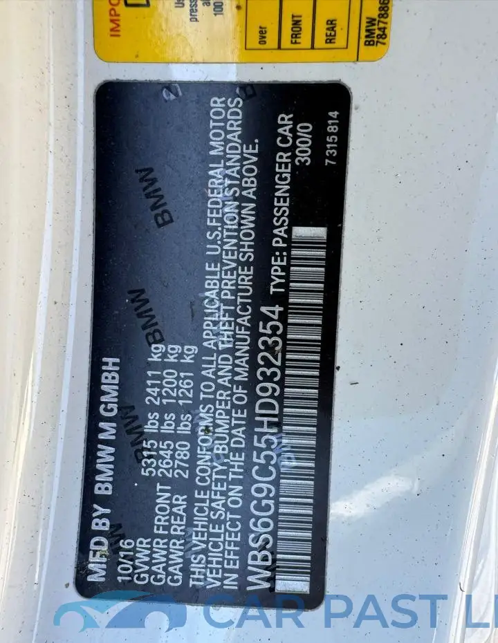 WBS6G9C55HD932354# 12