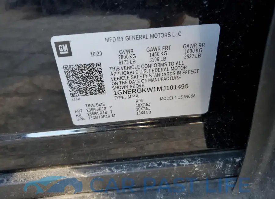 1GNERGKW1MJ101495# 12