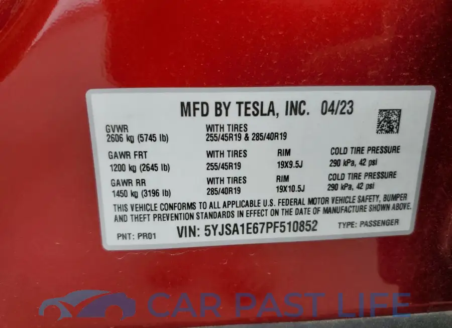 5YJSA1E67PF510852# 13