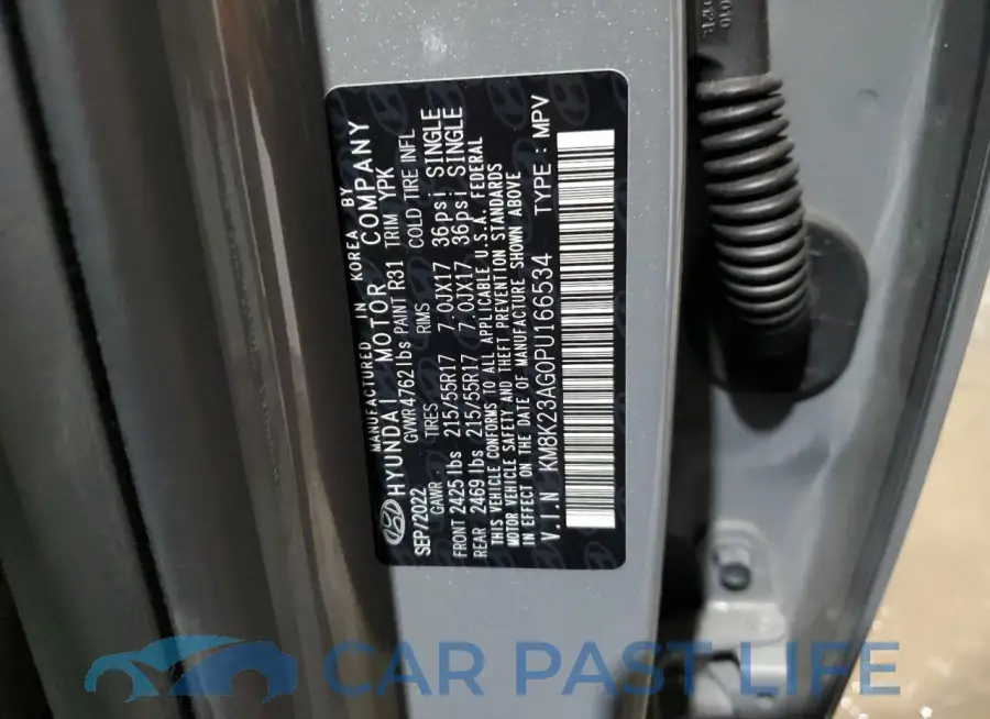 KM8K23AG0PU166534# 13