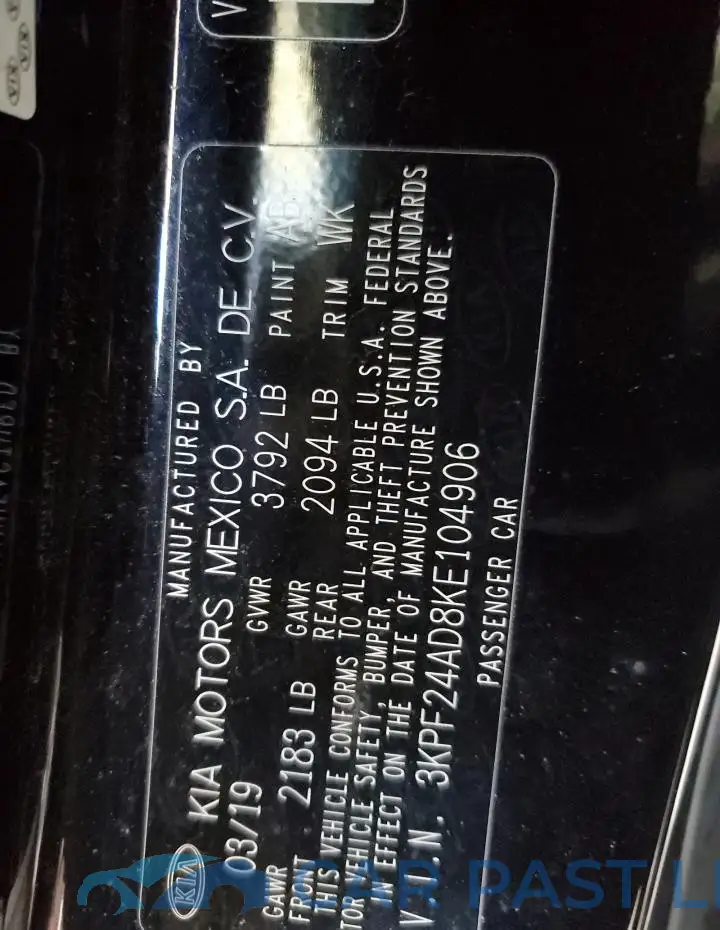 3KPF24AD8KE104906# 12