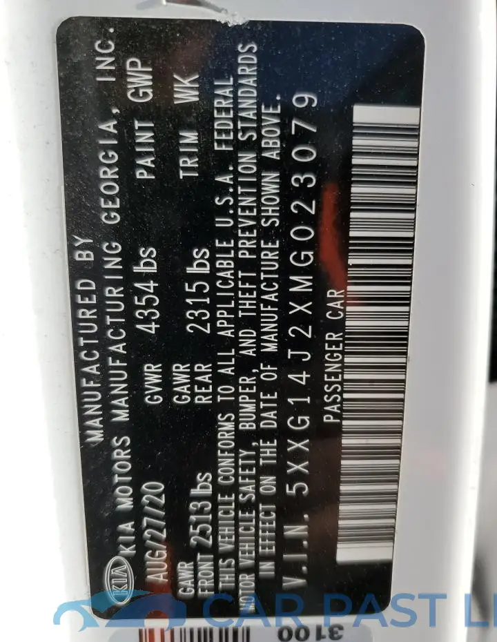 5XXG14J2XMG023079# 12