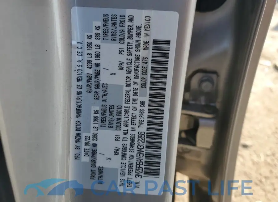 3MZBPBAY5NM312286# 12