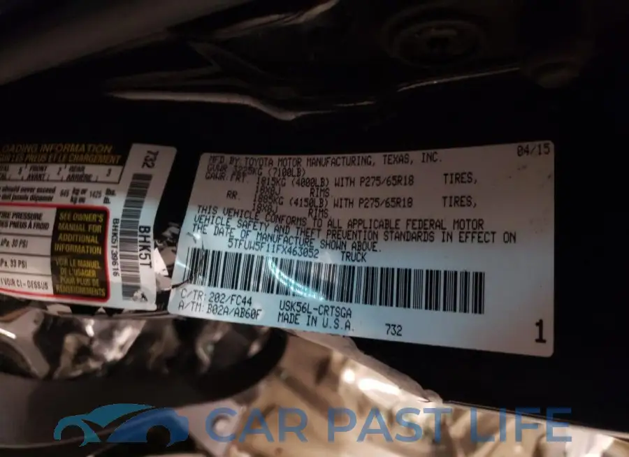5TFUW5F11FX463052# 12