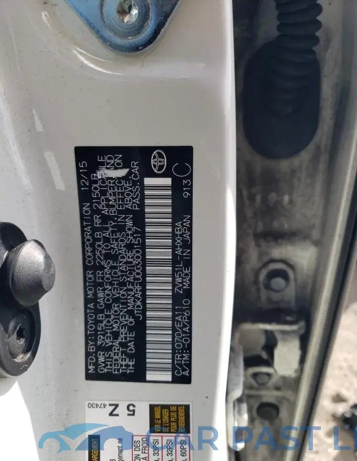JTDKARFU0G3001517# 12