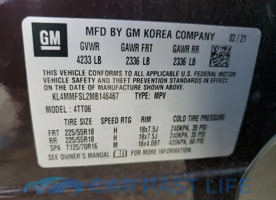 KL4MMFSL2MB146467# 12
