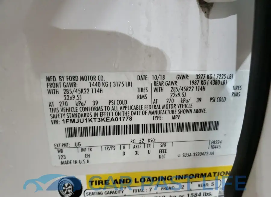 1FMJU1KT3KEA01778# 12