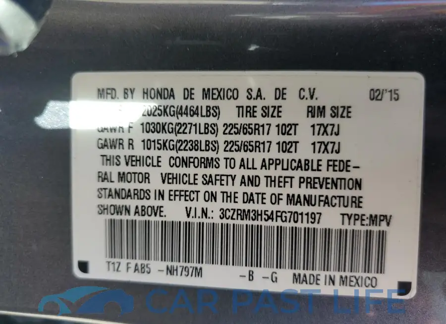 3CZRM3H54FG701197# 13