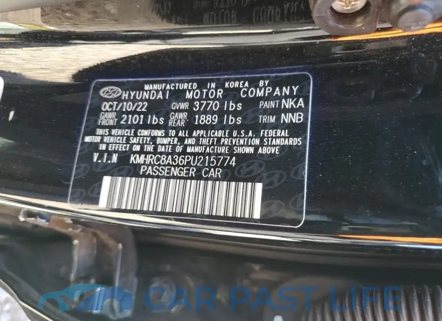KMHRC8A36PU215774# 12