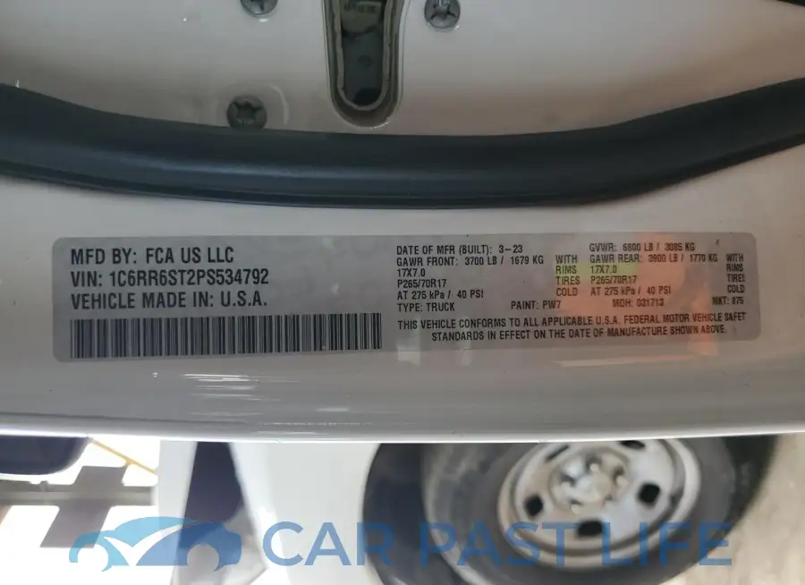 1C6RR6ST2PS534792# 12