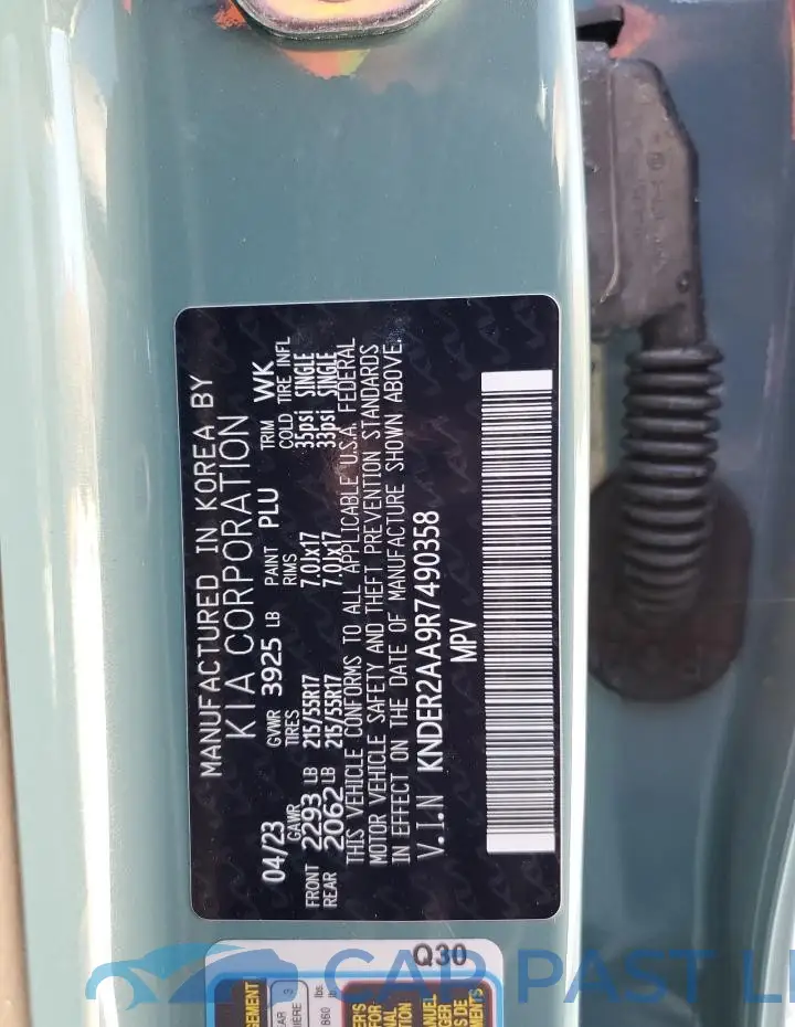 KNDER2AA9R7490358# 13