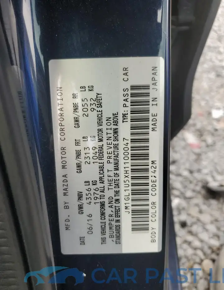 JM1GL1U5XH1100047# 12
