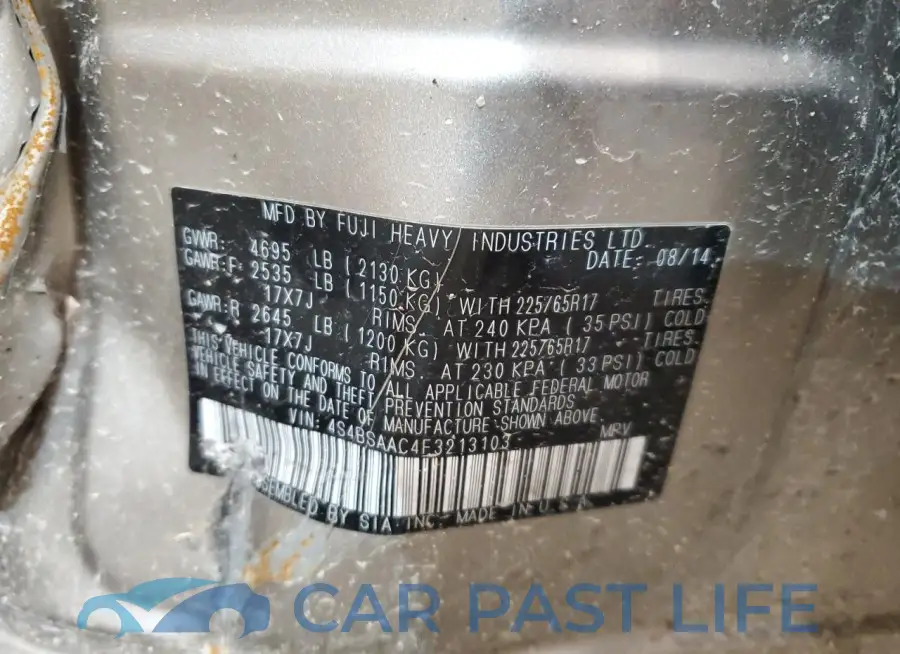 4S4BSAAC4F3213103# 12