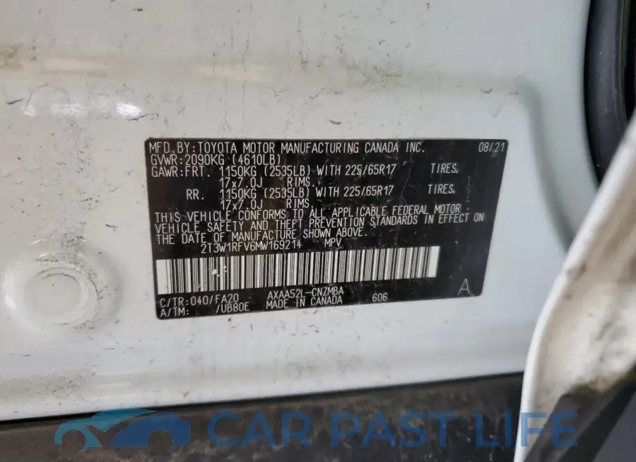 2T3W1RFV6MW169214# 13