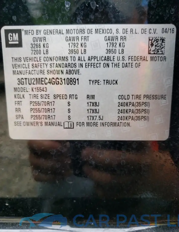 3GTU2MEC4GG310891# 13