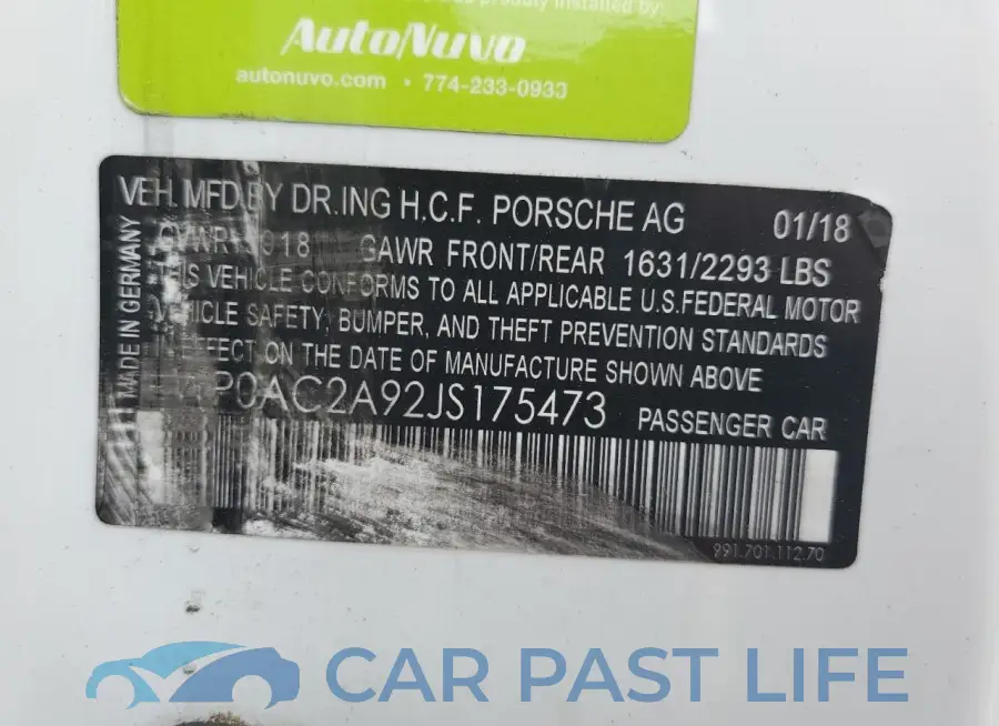WP0AC2A92JS175473# 12
