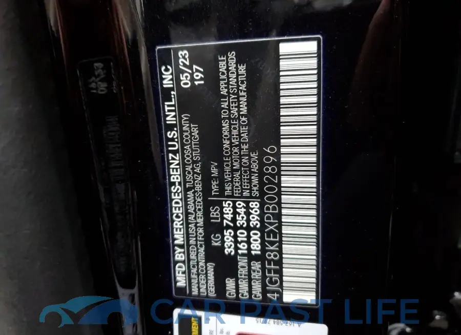 4JGFF8KEXPB002896# 13