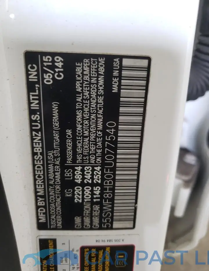 55SWF8HB0FU077540# 12