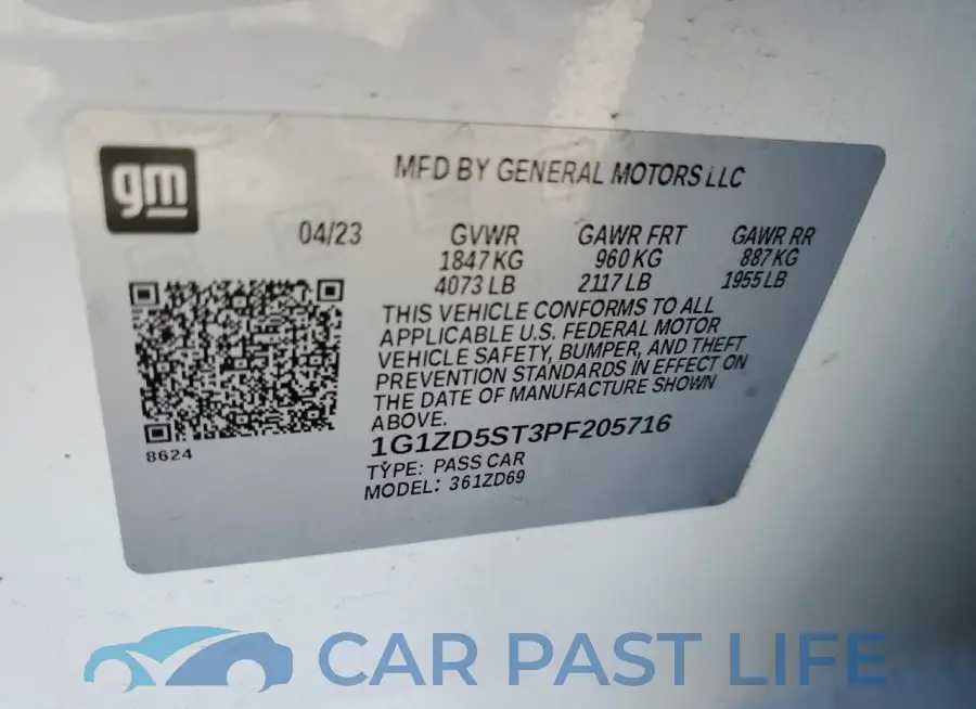 1G1ZD5ST3PF205716# 12