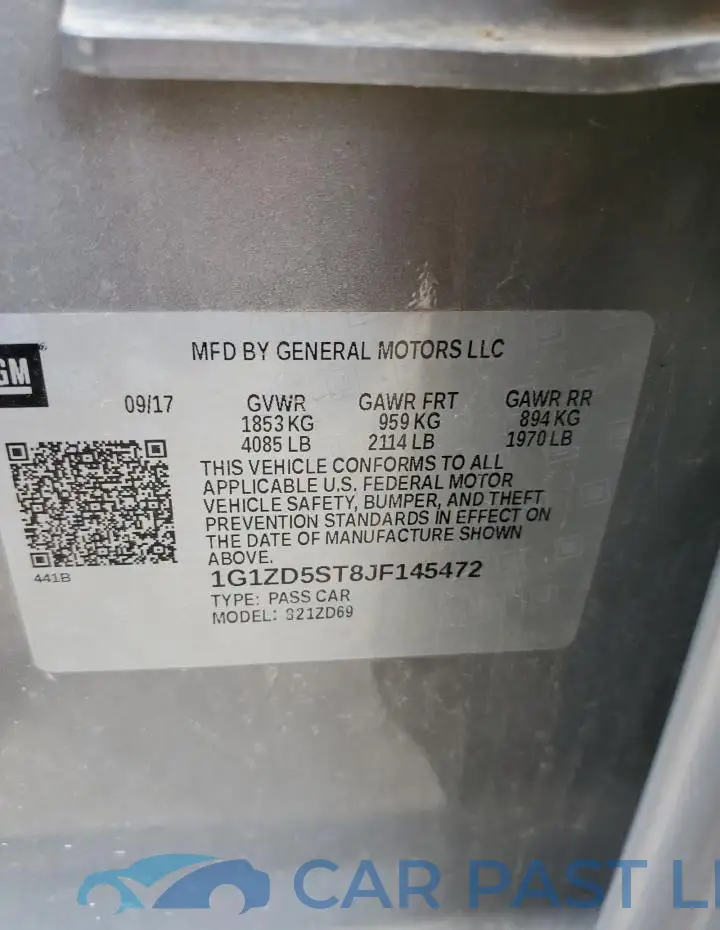 1G1ZD5ST8JF145472# 12
