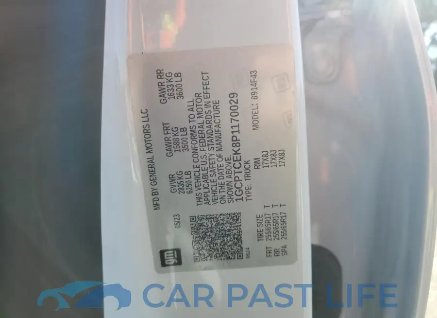 1GCPTCEK8P1170029# 12