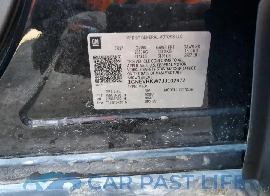 1GNEVHKW7JJ102972# 13