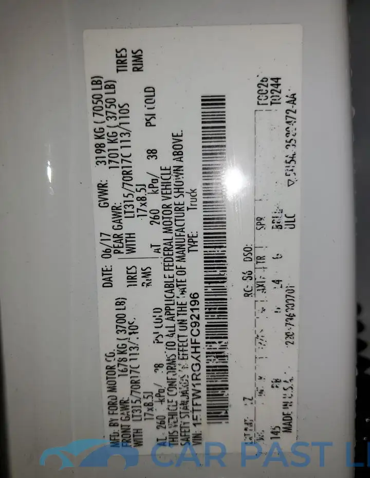 1FTFW1RGXHFC92196# 13