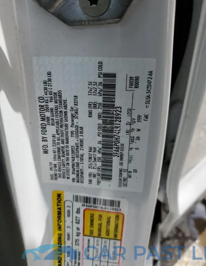 3FA6P0H74LR128923# 12