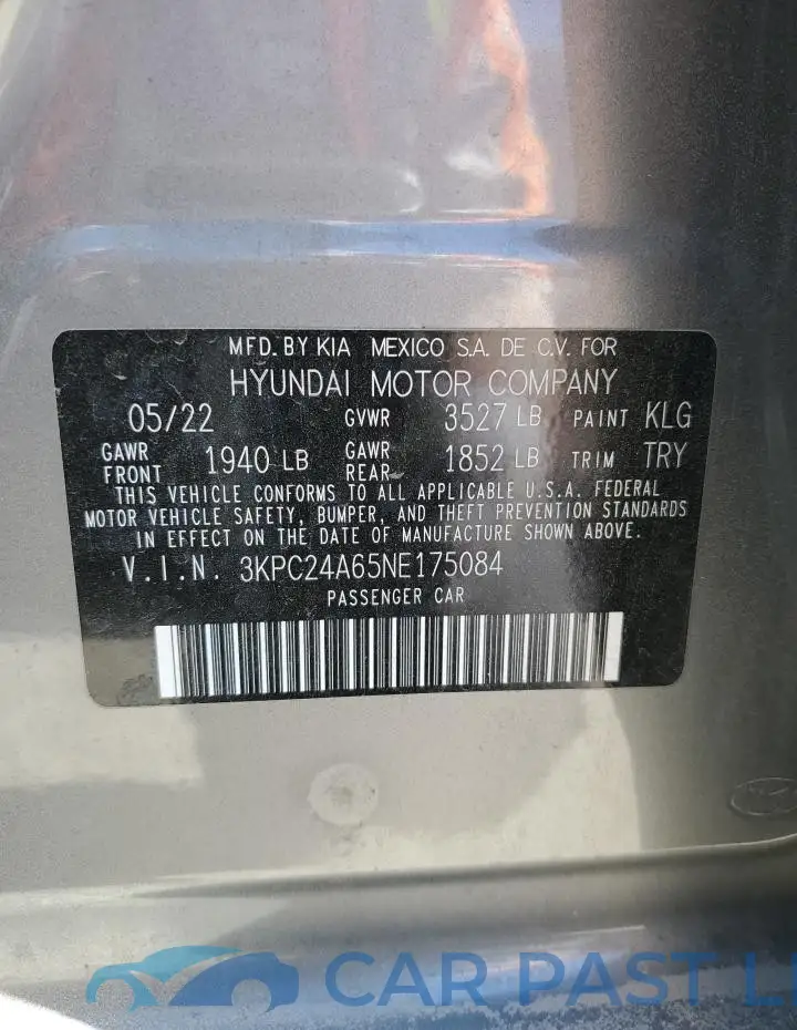 3KPC24A65NE175084# 12