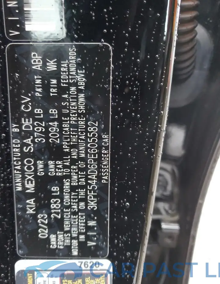 3KPF54AD6PE605582# 13