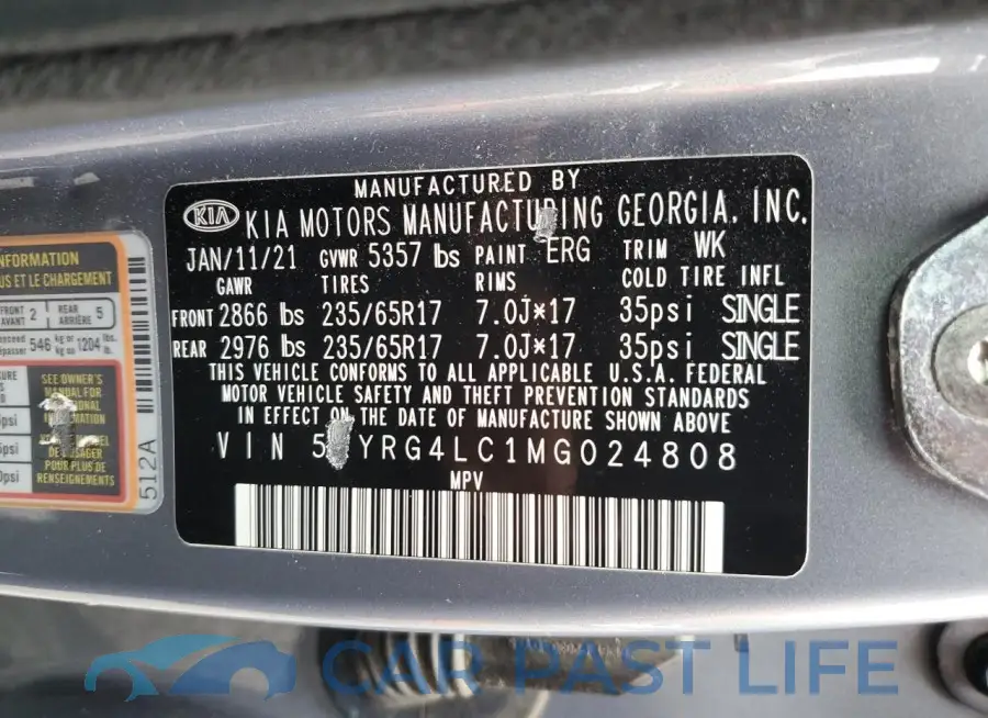 5XYRG4LC1MG024808# 13