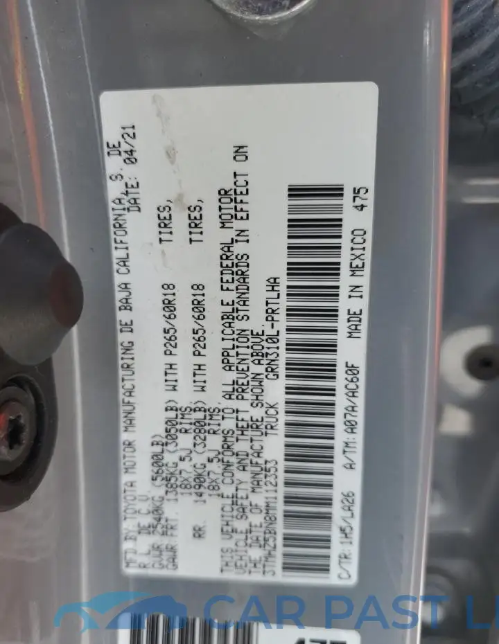3TMHZ5BN8MM112353# 12